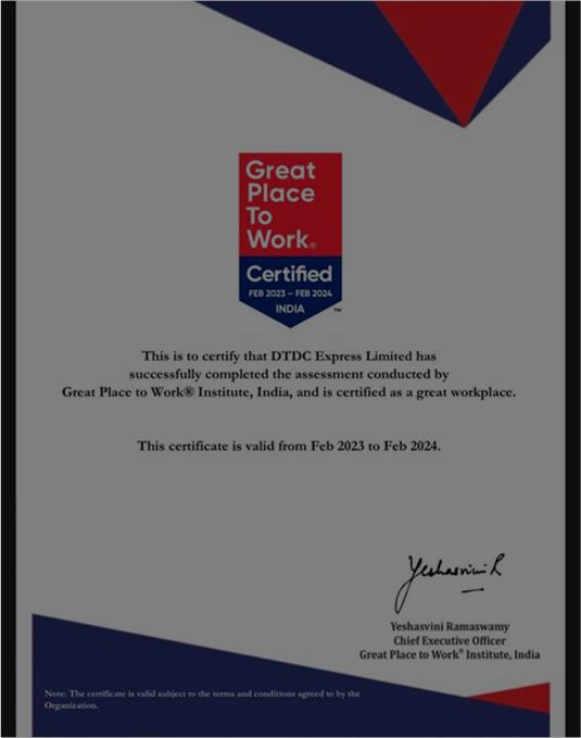 Awarded as Great Place to Work