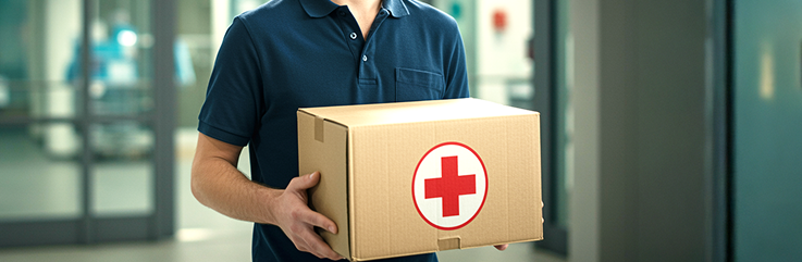 Healthcare worker with IV drip